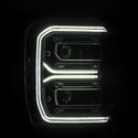 AlphaRex 23-26 Ford F-250 SD LUXX LED Proj Headlights Alpha Blk w/Activ Light/Seq Signal/Switchback