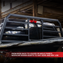 Gen-Y 19+ Dodge Ram 2500/3500 Defender Headache Rack/ 3-Louver Panels - Black