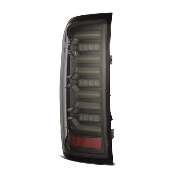 AlphaRex 14-18 Chevy Silverado 1500 Luxx-Series LED Tail Lights Alpha-Black w/Activ Light/Seq Signal