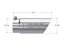 MBRP Universal Tip 3in O.D. Dual Wall Angled 4 inlet 10 length