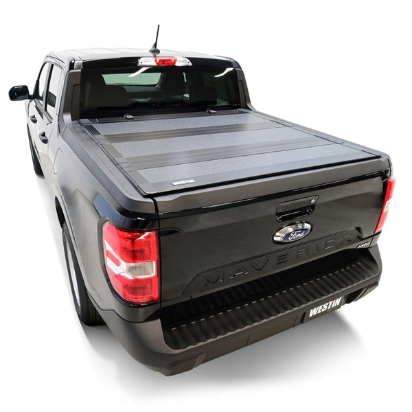 Westin 22-26 Ford Maverick 4WD 4ft. 6in. Bed Hard Tri-Fold Tonneau Cover - Black