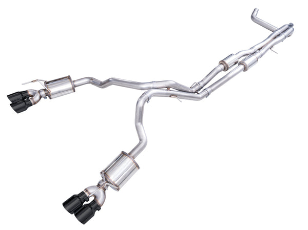 AWE 2021+ Chevy Tahoe/GM Yukon 6.2L 0FG Edition Cat Back Exhaust - Quad Diamond Black Tips