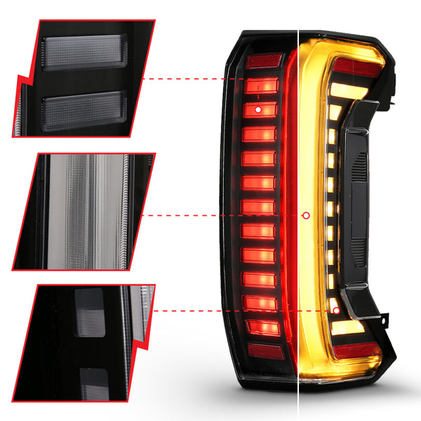 ANZO 22-24 Toyota Tundra (Does Not Fit LED Seq. Models) Z-Series Full LED Tail Lights - Pair