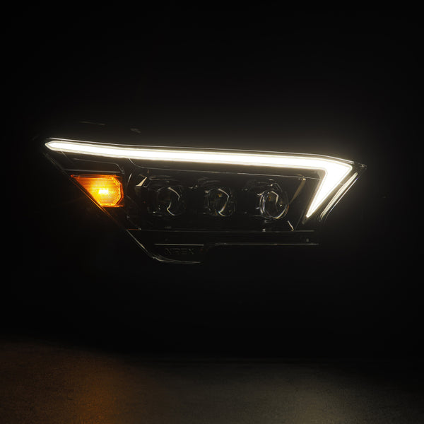 AlphaRex 2024+ Toyota Tacoma NOVA-Series LED Proj Headlights Alpha-Blk w/Actv Light & Seq. Sig + DRL