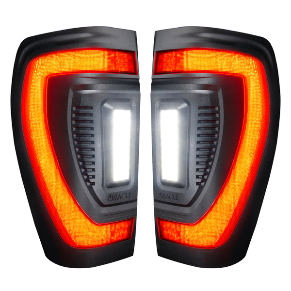 Oracle 19-23 GMC Sierra Black Series Flush Style LED Tail Lights - Factory Halogen