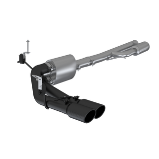 MBRP 2019+ Chevrolet Silverado 1500 4.5L/5.3L Pre-Axle Dual Side Exit w/ 4in OD Tip- Black Coated