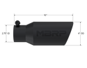 MBRP Universal Angled Rolled End Tip 4in OD / 2-3/4in Inlet / 10in Length - Black