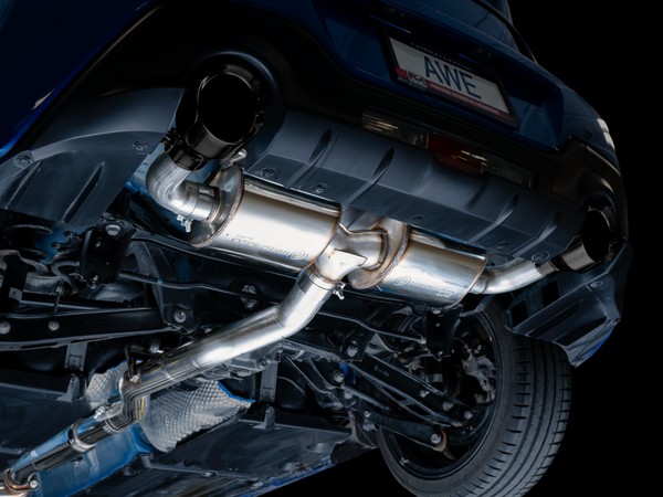 AWE Tuning Subaru BRZ/ Toyota GR86/ Toyota 86 Touring Edition Cat-Back Exhaust- Diamond Black Tips