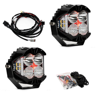 LP4 Pro LED Auxiliary Light Pod Pair (Light Pattern: Driving/Combo; Color: Clear; Backlight: Red)
