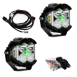 LP4 Pro LED Auxiliary Light Pod Pair (Light Pattern: Driving/Combo; Color: Clear; Backlight: Green)