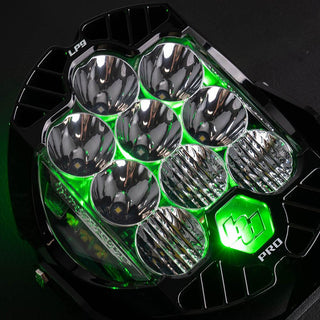 LP9 Pro LED Auxiliary Light Pod (Light Pattern: Driving/Combo; Color: Clear; Backlight: Green)
