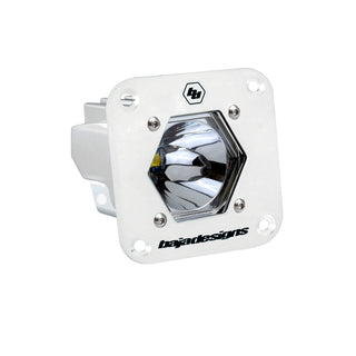 S1 White Flush Mount LED Light Pod (Spot; Clear)