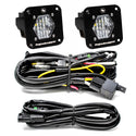 S1 Black Flush Mount LED Light Pod Reverse Kit (Wide Cornering; Clear)