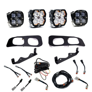 Baja Designs Ford Super Duty 2023-26  Dual Fog Pocket Kit  Squadron Sport/SAE 2.0  Clear SAE/Sport  DC