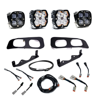 Baja Designs Ford Super Duty 2023-26  Dual Fog Pocket Kit  Upfitter  Squadron Sport/SAE 2.0  Clear  SAE Fog