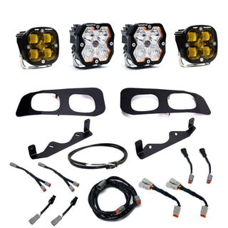 Baja Designs Ford Super Duty 2023-26 Dual Fog Pocket Kit  Squadron Sport/SAE 2.0  Baja Amber  SAE Fog