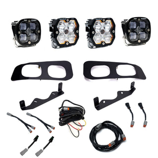 Baja Designs Ford Super Duty 2023-26 Dual Fog Pocket Kit  Squadron Pro/SAE 2.0  Clear  SAE Fog