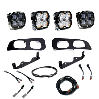 Baja Designs Ford Super Duty 2023-26 Dual Fog Pocket Kit Upfitter  Squadron Pro/SAE 2.0  Clear  SAE Fog