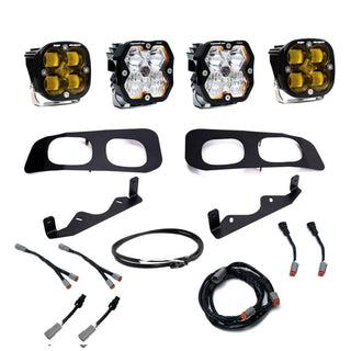 Baja Designs Ford Super Duty 2023-26 Dual Fog Pocket Kit Upfitter  Squadron Pro/SAE 2.0  Baja Amber  SAE Fog