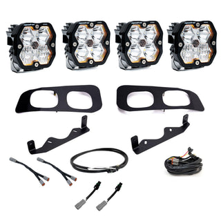 Baja Designs Ford Super Duty 2023-26 Dual Fog Pocket Kit Upfitter  Squadron Pro 2.0  Clear  Multi Patterns