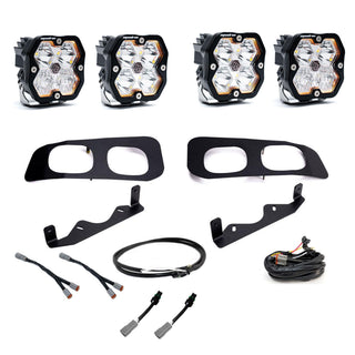 Baja Designs Ford Super Duty 2023-26  Dual Fog Pocket Kit Upfitter  Squadron Sport 2.0  Clear  Multi Patterns