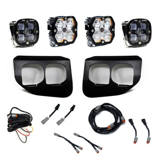 Baja Designs 2020-2022 Ford Super Duty  Dual Fog Pocket Kit  Squadron 2.0 Pro/SAE  Clear  SAE/Pro DC