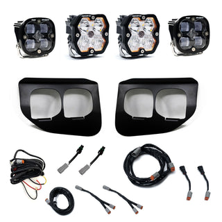 Baja Designs 2020-2022 Ford Super Duty  Dual Fog Pocket Kit  Squadron 2.0 SAE/Sport  Clear  DC