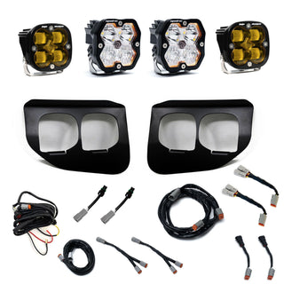 Baja Designs 2020-2022 Ford Super Duty  Dual Fog Pocket Kit  Squadron 2.0 SAE/Sport  Amber/Clear  SAE Fog