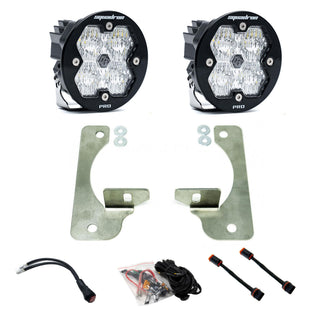 Baja Designs 2018-2026 Jeep JL/JT  20-26 Gladiator  Fog Pocket Kit  OE Rubicon Bumper  Squadron-R Sport 2.0  Clear  WC