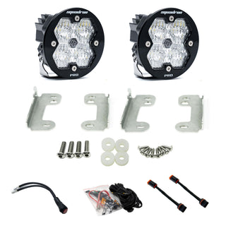 Baja Designs 2018-2026 Jeep JL/JT  20-26 Gladiator  Fog Pocket Kit; OE Sahara Bumper  Squadron-R Pro 2.0  Clear  WC