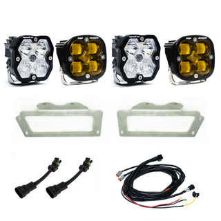 Baja Designs 2010-2018 Dodge Ram 2500/3500  09-12 1500  Fog Pocket Kit  Squadron SAE 2.0  Baja Amber  SAE Fog