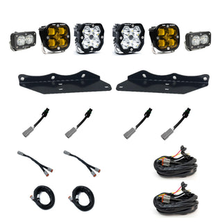 Baja Designs Ford  Raptor (17-20)  Squadron 2.0 Sport Spot Clear  Squadron 1.0 SAE Amber  S2 Sport W/C Clear  Fog Pocket Kit.