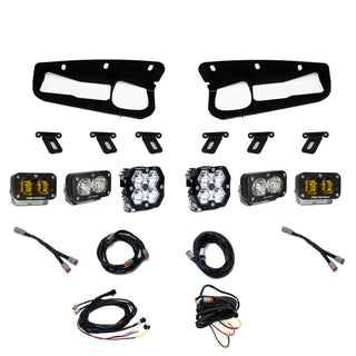Baja Designs Ford  Bronco (21-26) S2 SAE Amber  S2 Pro D/C Clear  Squadron 2.0 Pro Spot Clear  FPK Steel Bumper