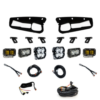Baja Designs Ford  Bronco (21-26) S2 SAE Amber  S2 Pro D/C Clear  Squadron 2.0 Pro Spot Clear  FPK Steel Bumper W/ Upfitter