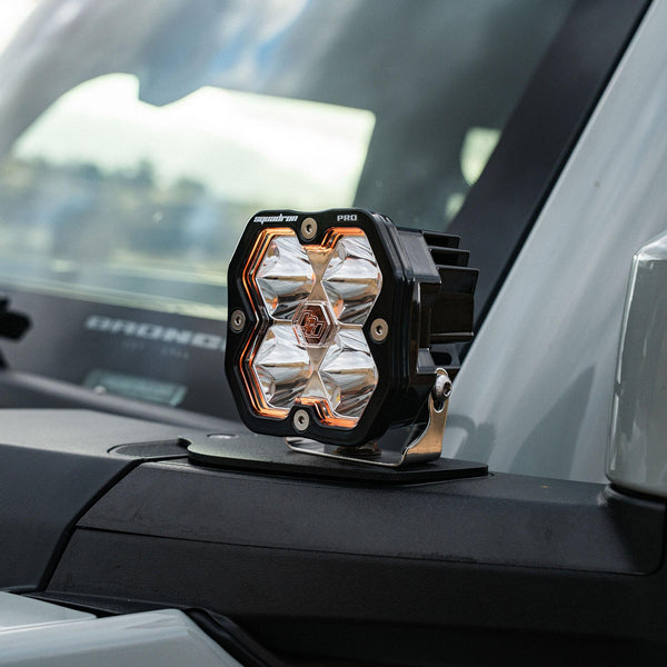 Ford Bronco (21-26)  Bronco Raptor (22-26)  A-Pillar Kit Toggle  Squadron Pro 2.0  Clear  Spot