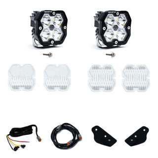 Baja Designs Ford Bronco (21-26)  Bronco Raptor (22-26)  A-Pillar Kit Upfitter  Squadron Sport 2.0  Clear  Spot