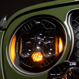 DOT LP6 LED Headlight Kit - Jeep 2018-2026 Wrangler JL; 2020-2026 Gladiator JT; NOTE W/LED Headlights (Amber)