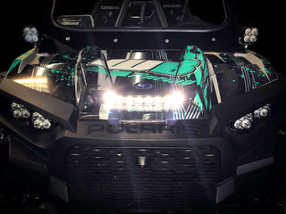 S8 10 Inch Hood Mount Kit - '16-18 RZR XP Turbo (Driving/Combo  Clear)