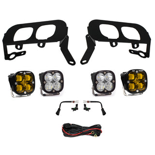 Squadron Sport/SAE Dual Fog Pocket Light Kit - 2014-15 Chevrolet Silverado 1500 (SAE Fog; Baja Amber)