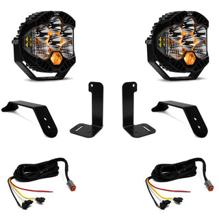LP6 Pro Bumper Kit - '20-26 Gladiator / '18-26 Wrangler JL; W/ OE Plastic Bumper (Driving/Combo; Clear; Upfitter Wiring)