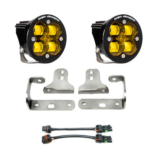 Squadron-R SAE Fog Pocket Kit - '20-26 Gladiator / '18-26 Wrangler JL; W/ OE Sport Bumper (SAE Fog; Baja Amber)