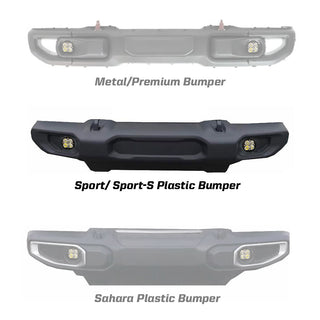 Squadron-R SAE Fog Pocket Kit - '20-26 Gladiator / '18-26 Wrangler JL; W/ OE Sport Bumper (SAE Fog; Baja Amber)