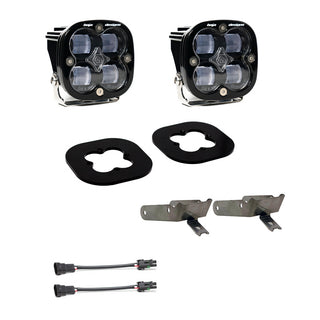 Squadron SAE Fog Pocket Kit - '11-16 F-250/350 Super Duty (SAE Fog; Clear)