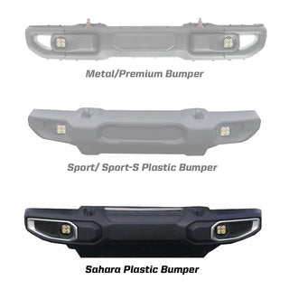 Squadron-R SAE Fog Pocket Kit - '20-26 Gladiator / '18-26 Wrangler JL; W/ OE Sahara Bumper (SAE Fog; Baja Amber)