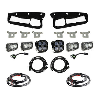 Squadron SAE/Dual S2 Sport Steel Bumper Fog Pocket Kit - '21-26 Bronco; '22-26 Bronco Raptor; Steel Bumper (SAE Fog; Clear; Toggle Wiring)