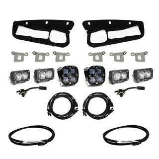 Squadron SAE/Dual S2 Sport Steel Bumper Fog Pocket Kit - '21-26 Bronco; '22-26 Bronco Raptor; Steel Bumper (SAE Fog; Clear; Upfitter Wiring)