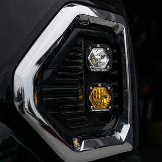 S1 Dual Fog Pocket Kit - '19-22 Sierra 1500 (Wide Cornering/Spot; Baja Amber/Clear)
