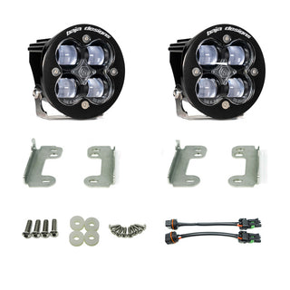 Jeep JK Squadron-R SAE Fog Pocket Light Kit - Jeep 2007-09 Wrangler JK; NOTE: W/ Standard OE Bumper (Clear)