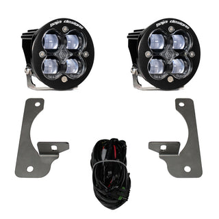Jeep JK Squadron-R SAE Fog Pocket Light Kit - Jeep 2007-09 Wrangler JK; NOTE: W/ Premium OE Bumper (Clear)