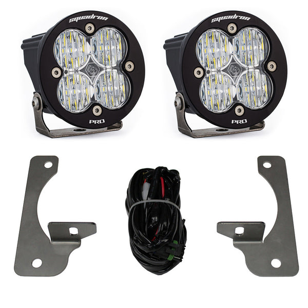 Jeep JK Squadron-R Pro Fog Pocket Light Kit - Jeep 2007-09 Wrangler JK; NOTE: W/ Premium OE Bumper (Clear)